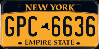 NY license plate GPC6636