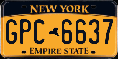 NY license plate GPC6637