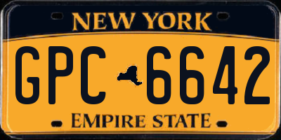 NY license plate GPC6642