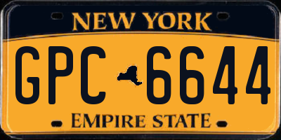 NY license plate GPC6644