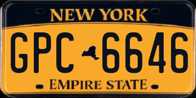 NY license plate GPC6646