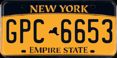 NY license plate GPC6653