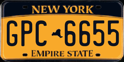 NY license plate GPC6655