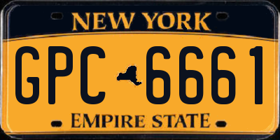 NY license plate GPC6661