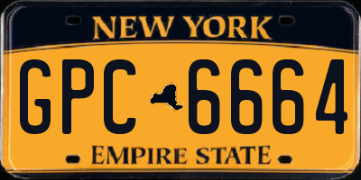 NY license plate GPC6664