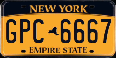 NY license plate GPC6667