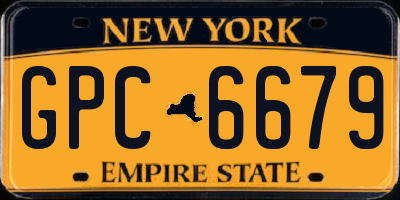 NY license plate GPC6679