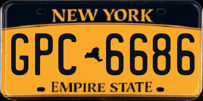 NY license plate GPC6686