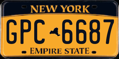 NY license plate GPC6687