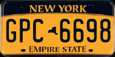 NY license plate GPC6698