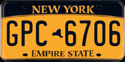 NY license plate GPC6706