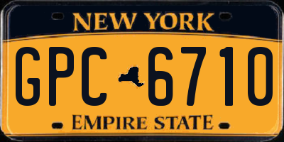 NY license plate GPC6710
