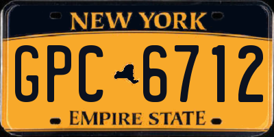 NY license plate GPC6712