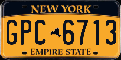 NY license plate GPC6713
