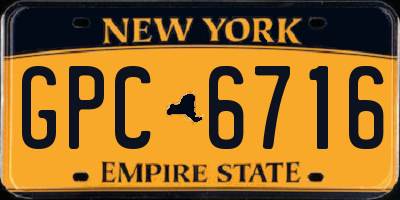 NY license plate GPC6716