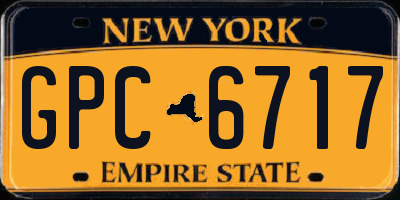 NY license plate GPC6717