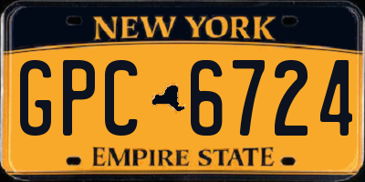 NY license plate GPC6724