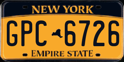 NY license plate GPC6726
