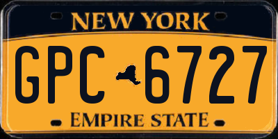 NY license plate GPC6727