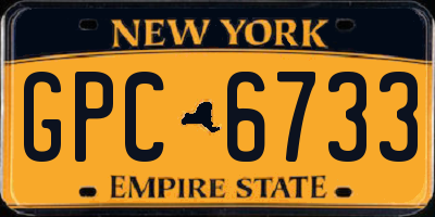NY license plate GPC6733