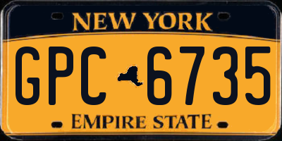 NY license plate GPC6735