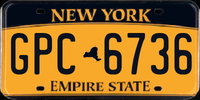 NY license plate GPC6736