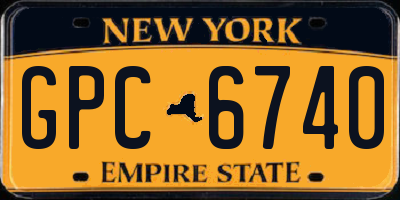 NY license plate GPC6740