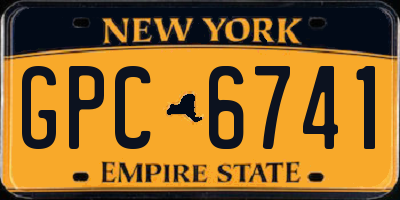 NY license plate GPC6741