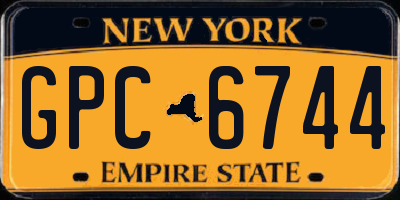 NY license plate GPC6744