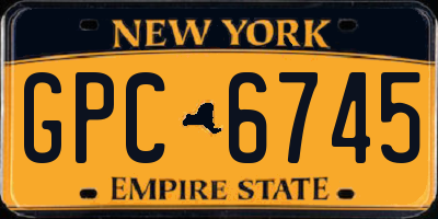 NY license plate GPC6745