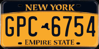 NY license plate GPC6754