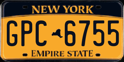 NY license plate GPC6755