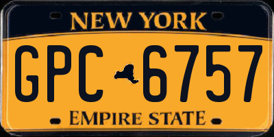 NY license plate GPC6757
