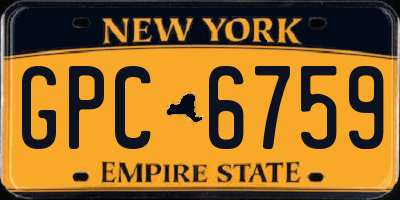NY license plate GPC6759