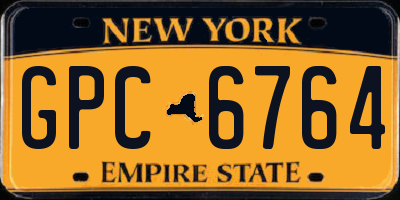 NY license plate GPC6764