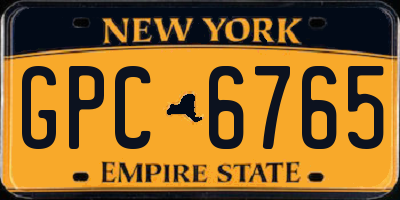 NY license plate GPC6765