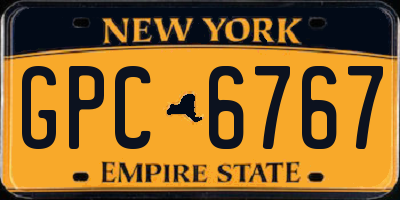 NY license plate GPC6767