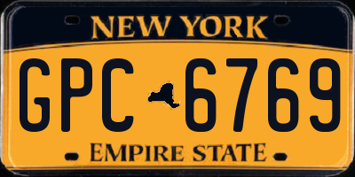 NY license plate GPC6769
