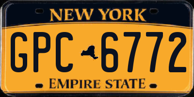 NY license plate GPC6772