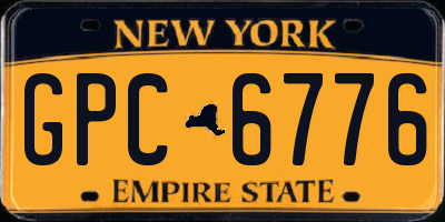 NY license plate GPC6776