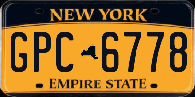 NY license plate GPC6778