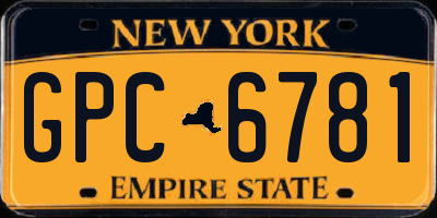 NY license plate GPC6781