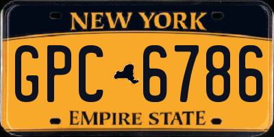 NY license plate GPC6786