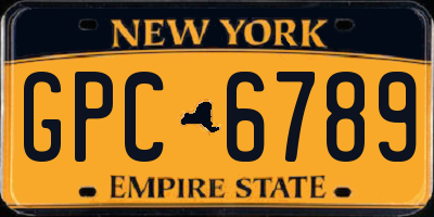 NY license plate GPC6789