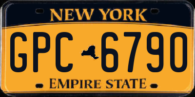 NY license plate GPC6790