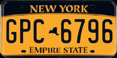 NY license plate GPC6796