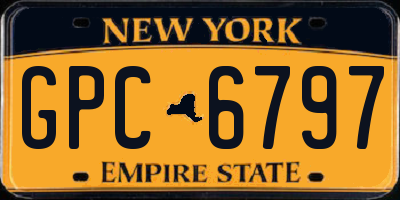 NY license plate GPC6797