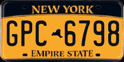 NY license plate GPC6798