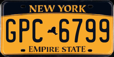NY license plate GPC6799
