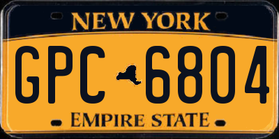 NY license plate GPC6804